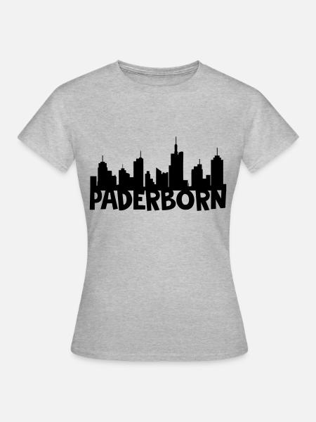 Paderborn Skyline - Frauen T-Shirt - Grau meliert