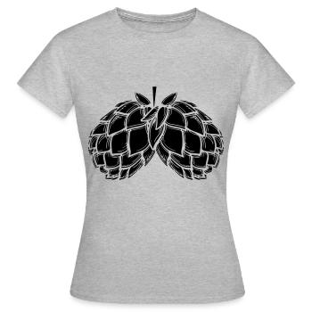 hopfen - Frauen T-Shirt - Grau meliert - Vorne - AI Model Female 172 dark (172cm)