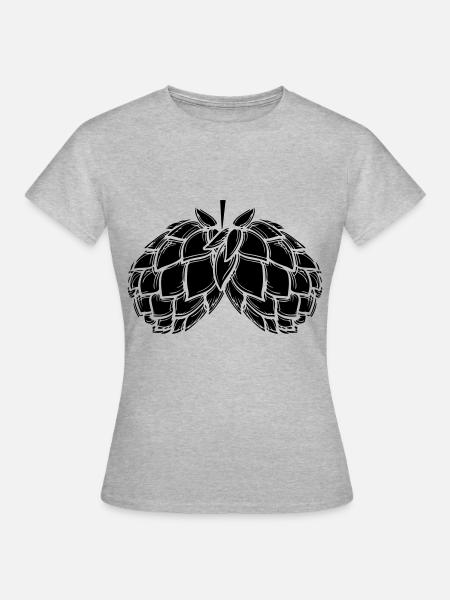 hopfen - Frauen T-Shirt - Grau meliert