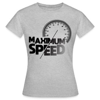 Vitesse maximale pour le conducteur OOTD - T-shirt Femme - gris chiné - Devant - AI Model Female 172 dark (172cm)