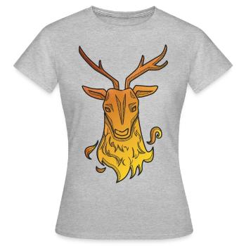 Oh mon sommet de cerf, qui a l'air attrayant. - T-shirt Femme - gris chiné - Devant - AI Model Female 172 dark (172cm)