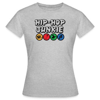 Hip Hop Junkie - Women's T-Shirt - heather grey - Front - AI Model Female 172 dark (172cm)