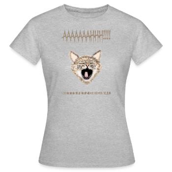 Aaaaaahh!!! Everything to scream. Cat #NettsFetz - Women's T-Shirt - heather grey - Front - AI Model Female 172 dark (172cm)