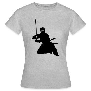 ninja - Women's T-Shirt - heather grey - Front - AI Model Female 172 dark (172cm)