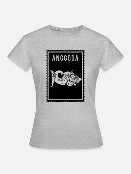 Anggoda - Wayang - Frauen T-Shirt - Grau meliert