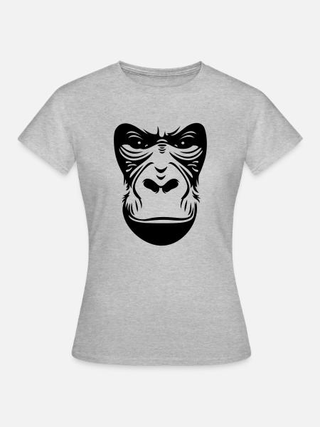 Gorilla - Frauen T-Shirt - Grau meliert