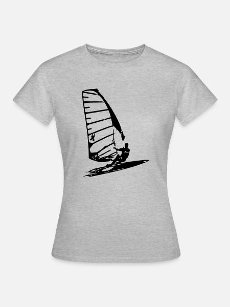 PlancheCà 4 Sail - Frauen T-Shirt - Grau meliert