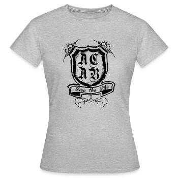 acab - Frauen T-Shirt - Grau meliert - Vorne - AI Model Female 172 dark (172cm)