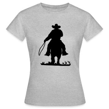 Cowboy - Women's T-Shirt - heather grey - Front - AI Model Female 172 dark (172cm)