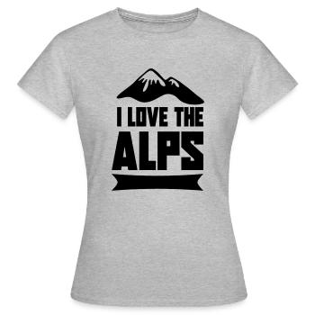 Alps mountains - T-shirt Femme - gris chiné - Devant - AI Model Female 172 dark (172cm)