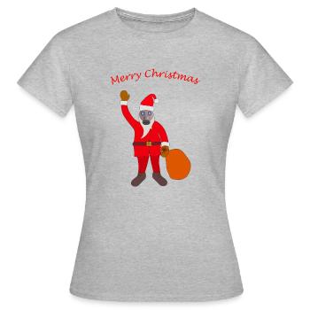 Pandémie Du Père Noël - T-shirt Femme - gris chiné - Devant - AI Model Female 172 dark (172cm)
