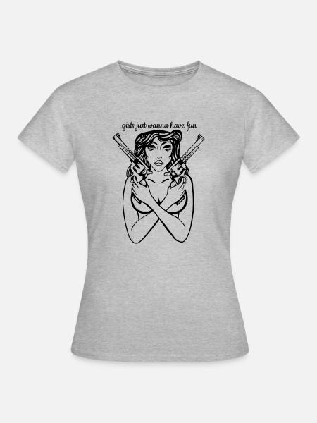 Calamity Jane - Frauen T-Shirt - Grau meliert