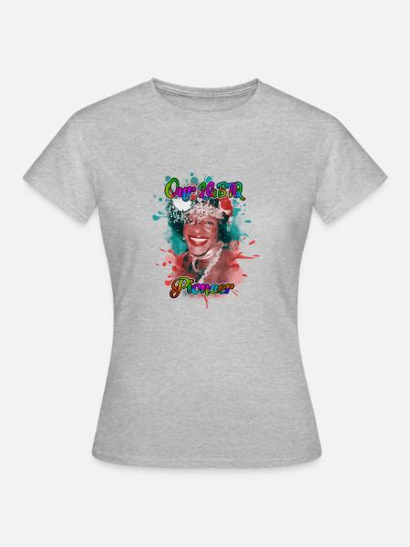 LGBTQ Pride Marsha P Johnson nachhaltig - Frauen T-Shirt - Grau meliert