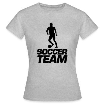 Équipe de football - T-shirt Femme - gris chiné - Devant - AI Model Female 172 dark (172cm)