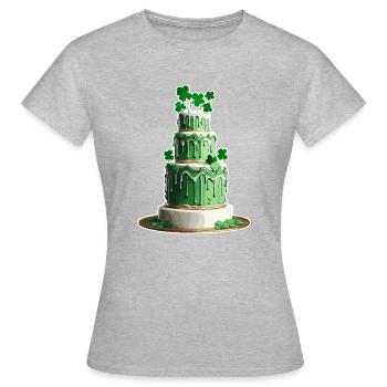 Gâteau d’anniversaire / Gâteau / Joyeux anniversaire / Gâteau - T-shirt Femme - gris chiné - Devant - AI Model Female 172 dark (172cm)
