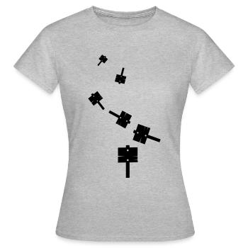 Icône de signalisation - T-shirt Femme - gris chiné - Devant - AI Model Female 172 dark (172cm)