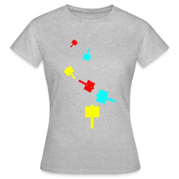 Icône de signalisation - T-shirt Femme - gris chiné - Devant - AI Model Female 172 dark (172cm)