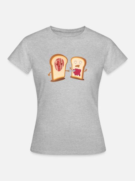 Toast Killer - Frauen T-Shirt - Grau meliert