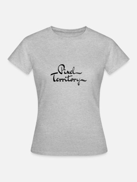 Écriture de territoire de pixel - T-shirt Femme - gris chiné
