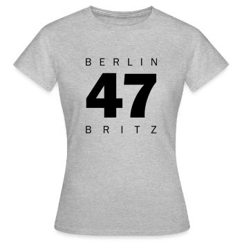 Britz - T-shirt Femme - gris chiné - Devant - AI Model Female 172 dark (172cm)
