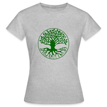 Tree Tree of Life - Women's T-Shirt - heather grey - Front - AI Model Female 172 dark (172cm)