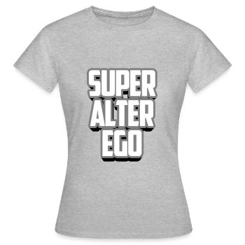 Super Alter Ego | Farben änderbar - Frauen T-Shirt - Grau meliert - Vorne - AI Model Female 172 dark (172cm)