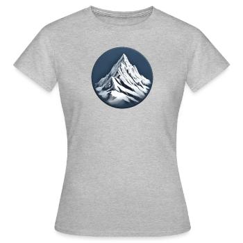 Mont Cervin des Alpes Suisses, symbole de montagne - T-shirt Femme - gris chiné - Devant - AI Model Female 172 dark (172cm)