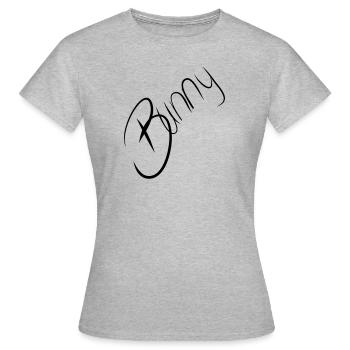 Hase auf Englisch erotisch Häschen Sexy Schriftzug - Frauen T-Shirt - Grau meliert - Vorne - AI Model Female 172 dark (172cm)
