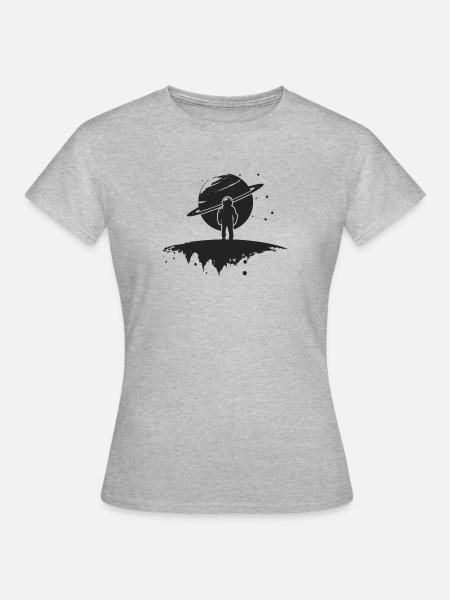 Spaceman - Frauen T-Shirt - Grau meliert