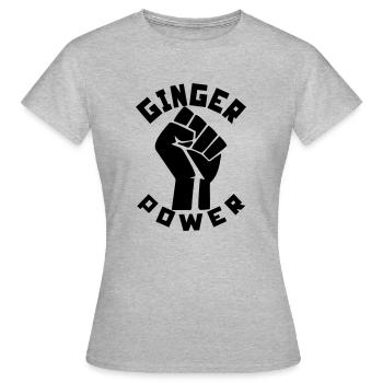 Ginger Power - Women's T-Shirt - heather grey - Front - AI Model Female 172 dark (172cm)