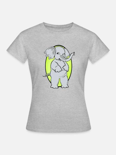 Elefant Elephant Zirkus - Frauen T-Shirt - Grau meliert