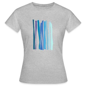 Abstract design Die Quelle des Wasserfalls - Frauen T-Shirt - Grau meliert - Vorne - AI Model Female 172 dark (172cm)