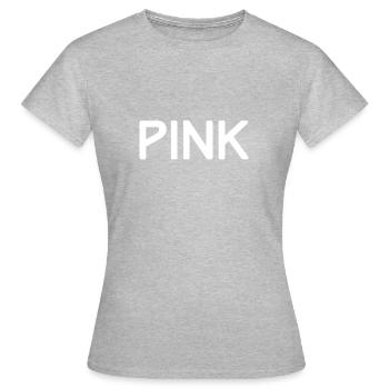 pink - Women's T-Shirt - heather grey - Front - AI Model Female 172 dark (172cm)