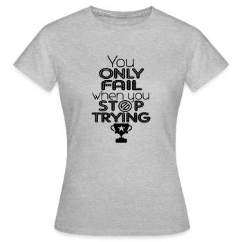 Motivation - T-shirt Femme - gris chiné - Devant - AI Model Female 172 dark (172cm)