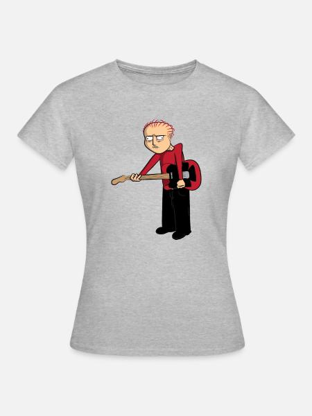 Guitar Dude - Frauen T-Shirt - Grau meliert