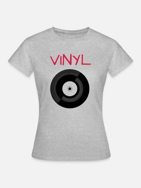 Vinyl - Frauen T-Shirt - Grau meliert