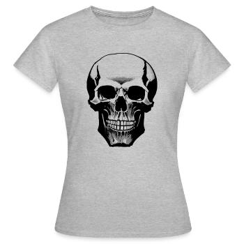 Skull Streetwear - T-shirt Femme - gris chiné - Devant - AI Model Female 172 dark (172cm)
