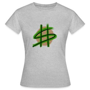 dollar - T-shirt Femme - gris chiné - Devant - AI Model Female 172 dark (172cm)