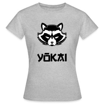 yokai blak - Women's T-Shirt - heather grey - Front - AI Model Female 172 dark (172cm)