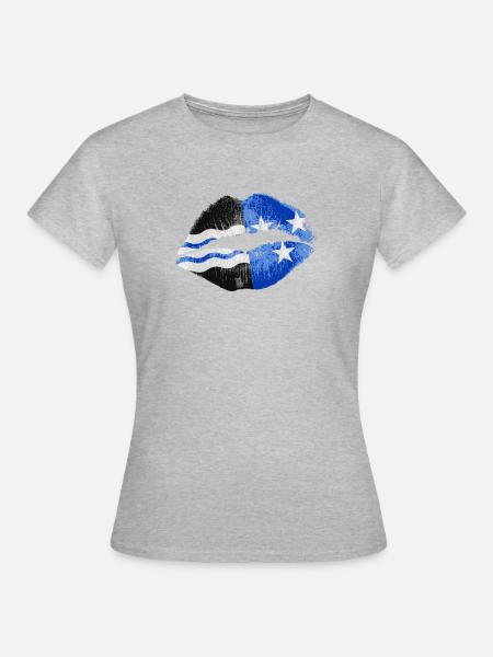 Kuss (Aargau) - Frauen T-Shirt - Grau meliert