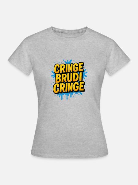 Brudi Jugendsprache - Frauen T-Shirt - Grau meliert