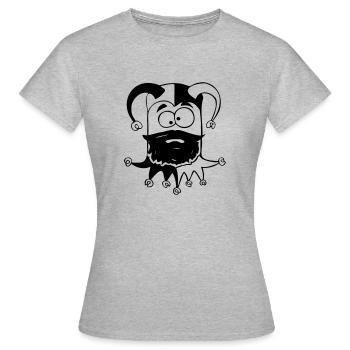 Jester squinting cube - Women's T-Shirt - heather grey - Front - AI Model Female 172 dark (172cm)