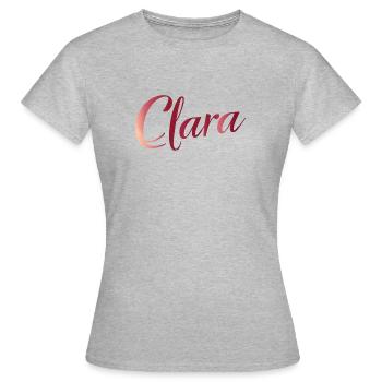 a chic and modern Clara - Women's T-Shirt - heather grey - Front - AI Model Female 172 dark (172cm)