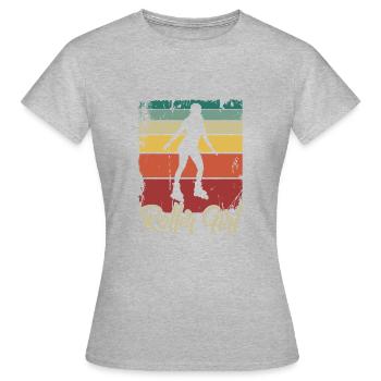 Roller Girl Rollerblades - Frauen T-Shirt - Grau meliert - Vorne - AI Model Female 172 dark (172cm)