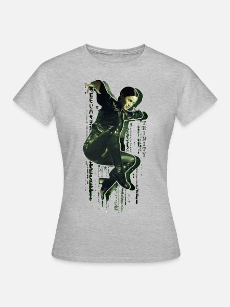 The Matrix Trinity - Frauen T-Shirt - Grau meliert