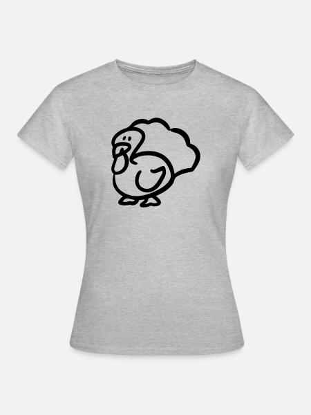 Truthahn - Frauen T-Shirt - Grau meliert