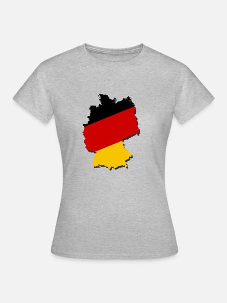 Deutschland - Frauen T-Shirt - Grau meliert