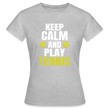 Dites tennis wimbledon - T-shirt Femme - gris chiné - Devant - AI Model Female 172 dark (172cm)