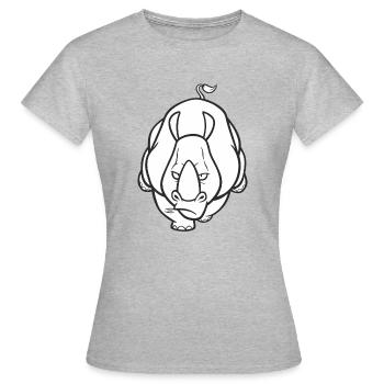 nashorn - Frauen T-Shirt - Grau meliert - Vorne - AI Model Female 172 dark (172cm)