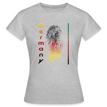 ALLEMAGNE - T-shirt Femme - gris chiné - Devant - AI Model Female 172 dark (172cm)